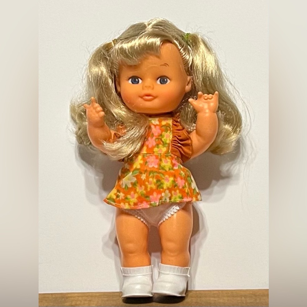 Vintage Blue Box Doll